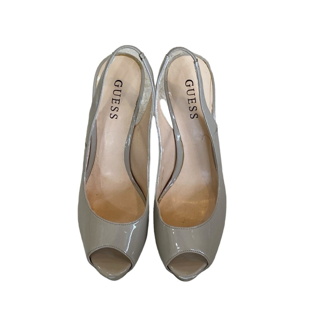 Guess Marciano Sato Sling Back  Size 8M High Heels Women Nude Whole Entrance